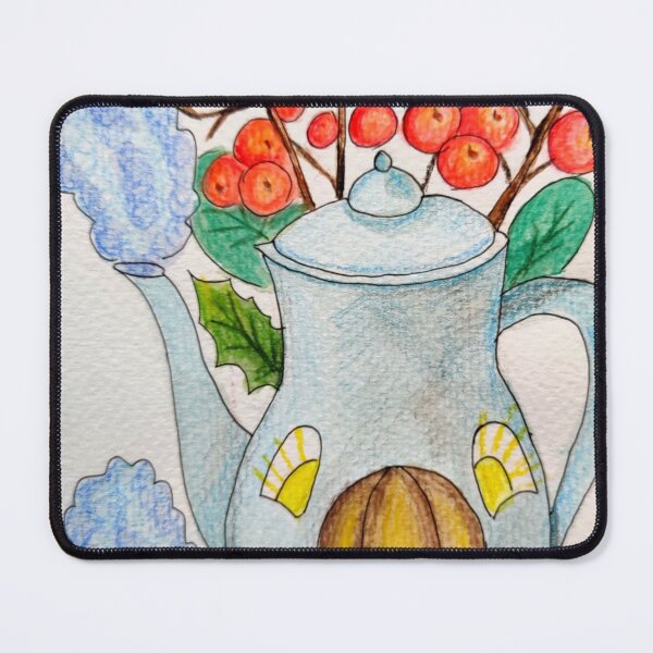 Item preview, Tea time illustration watercolors and colored pencils, winter tea, fairytale designed and sold by Ala Lopatniov.