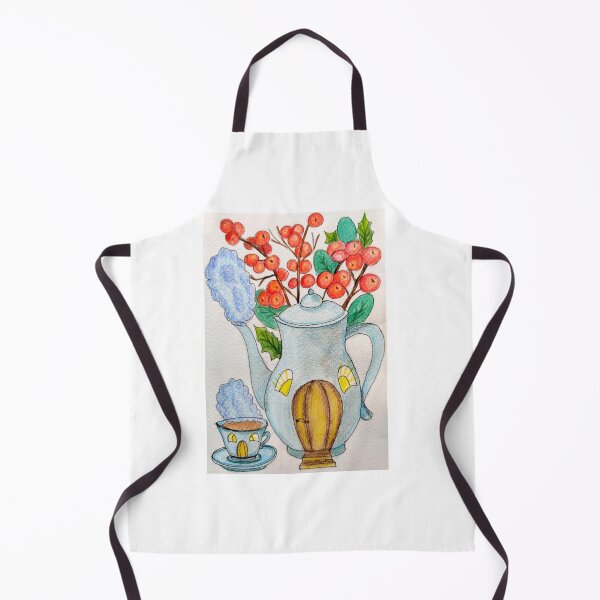 Item preview, Tea time illustration watercolors and colored pencils, winter tea, fairytale designed and sold by Ala Lopatniov.