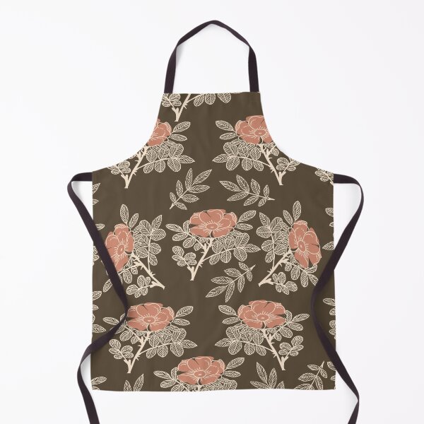 Item preview, Beige coral flowers on a bronze background seamless pattern designed and sold by AneissPiaf.