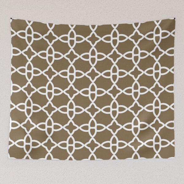 Item preview, Brown and White Minimal Line Art Pattern 4 Pairs Dulux 2022 Popular Colour Rich Earth - Color Trends designed and sold by ColorOfTheYears.