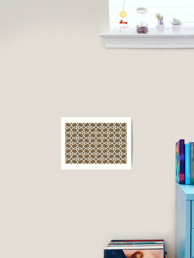 Thumbnail 2 von 3, Kunstdruck, Brown and White Minimal Line Art Pattern 4 Pairs Dulux 2022 Popular Colour Rich Earth - Color Trends designt und verkauft von ColorOfTheYears.