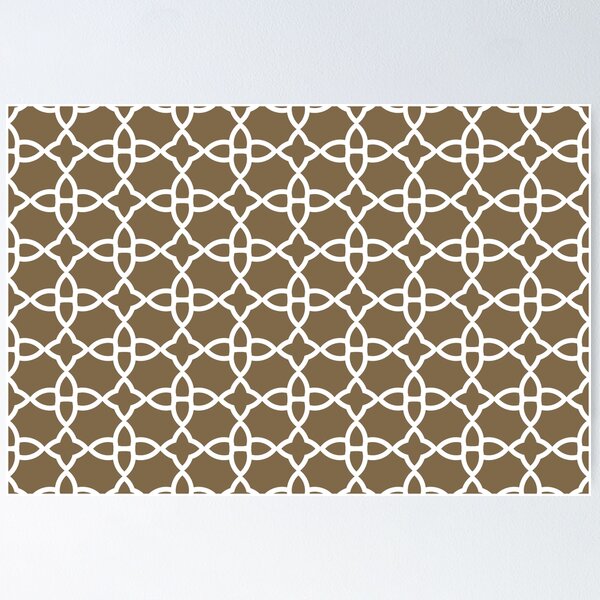 Item preview, Brown and White Minimal Line Art Pattern 4 Pairs Dulux 2022 Popular Colour Rich Earth - Color Trends designed and sold by ColorOfTheYears.