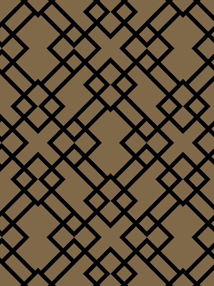 Thumbnail 3 von 3, Tuch, Black and Brown Minimal Line Art Pattern Pairs Dulux 2022 Popular Colour Rich Earth - Color Trends designt und verkauft von ColorOfTheYears.