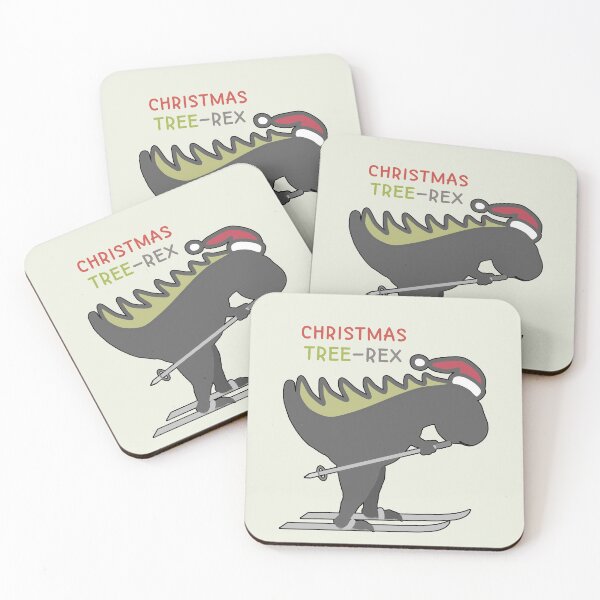 Item preview, Funny Dinosaur Christmas Tree Snowboarding - Merry Christmas Dino designed and sold by ViewerEqualsPhoton.