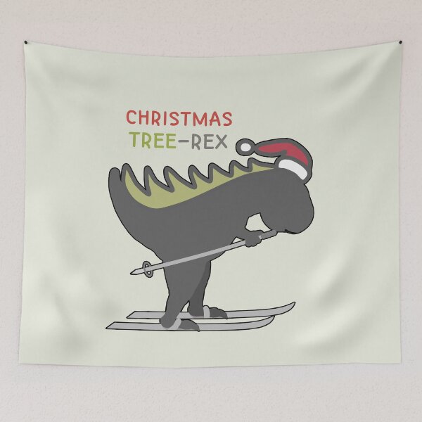 Item preview, Funny Dinosaur Christmas Tree Snowboarding - Merry Christmas Dino designed and sold by ViewerEqualsPhoton.