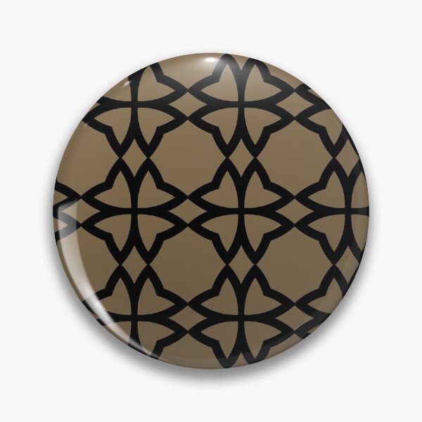 Item preview, Black and Brown Symmetrical Flower Pattern Pairs Dulux 2022 Popular Colour Rich Earth - Color Trends designed and sold by ColorOfTheYears.