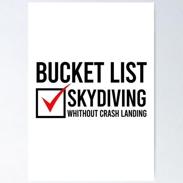 Item preview, Skydiving Bucket List - Gift for Skydiving Lovers designed and sold by paulocampos.