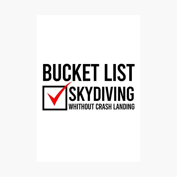 Item preview, Skydiving Bucket List - Gift for Skydiving Lovers designed and sold by paulocampos.