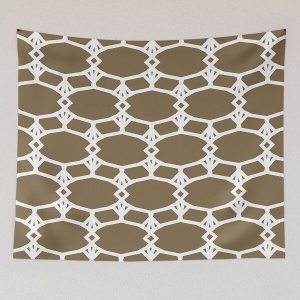 Item preview, Brown and White Ornamental Shape Pattern 5 Pairs Dulux 2022 Popular Colour Rich Earth - Color Trends designed and sold by ColorOfTheYears.