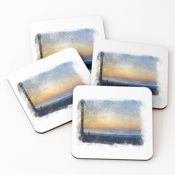 Item preview, Early morning beach drawing designed and sold by PicsByTony.