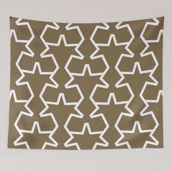 Item preview, Brown and White Tessellation Line Pattern 15 Pairs Dulux 2022 Popular Colour Rich Earth - Color Trends designed and sold by ColorOfTheYears.