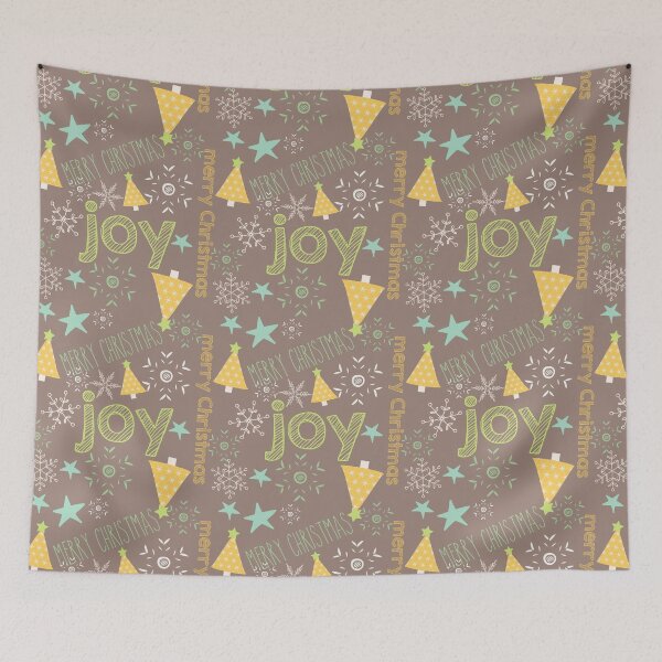 Item preview, Joy and Merry Christmas vintage pattern designed and sold by PeppermintCreek.