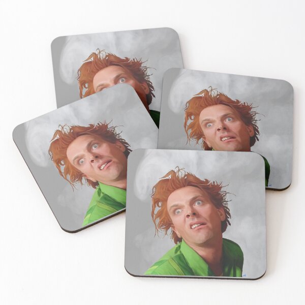 Aperçu de l'œuvre Drop Dead Fred Portrait numérique de réalisme magique avec fond fumé créée et vendue par Nicolette Olivier.