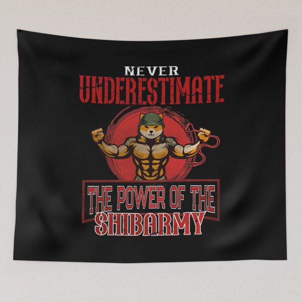 Item preview, Retro Never Underestimate The Power Of The Shiba Coin Army designed and sold by bunenebun.