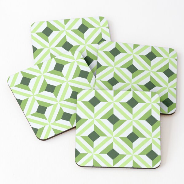 Item preview, Geometric pattern green shades depth designed and sold by urban-color.