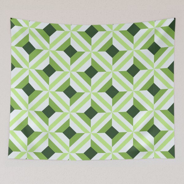 Item preview, Geometric pattern green shades depth designed and sold by urban-color.