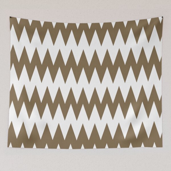 Item preview, Brown and White Zig Zag Line - Stripe Pattern Pairs Dulux 2022 Popular Colour Rich Earth - Color Trends designed and sold by ColorOfTheYears.