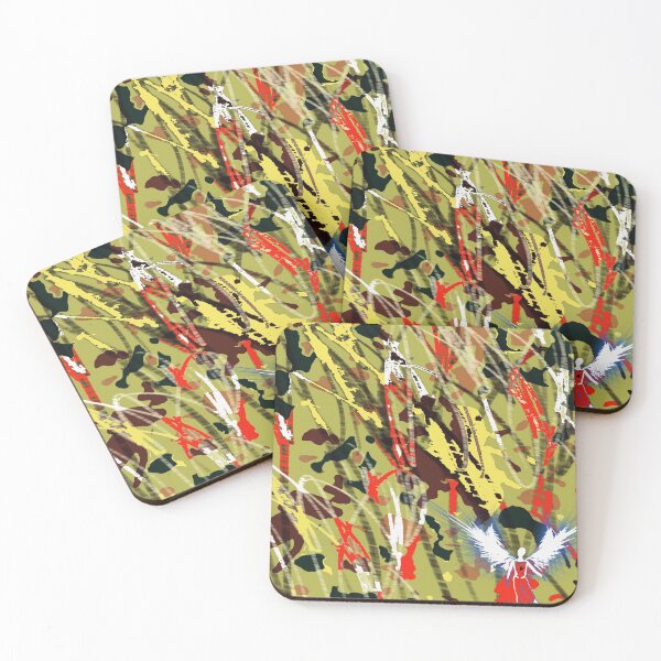 Item preview, grass camouflage background with angel designed and sold by Magicbrush13.