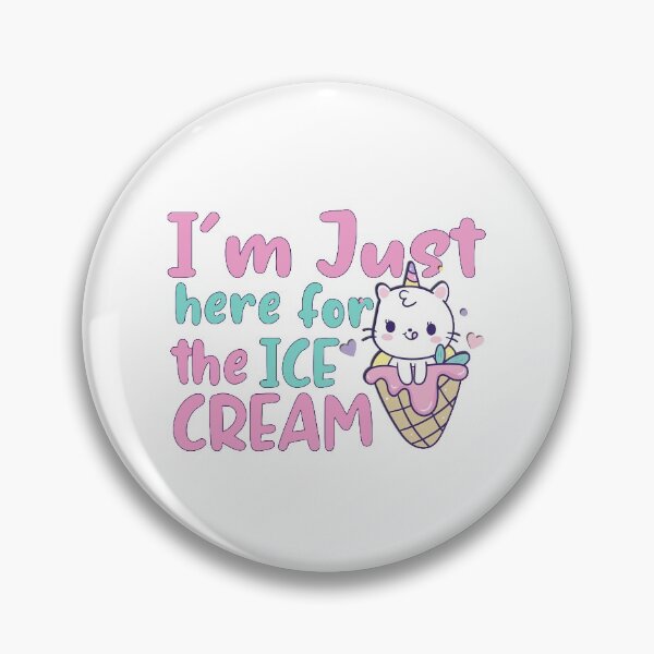 Item preview, Im Just Here For The Ice Cream, Cute Unicorn cat mermaid, Ice Cream Lover, Unicorn, Ice Cream designed and sold by graphic-genie.
