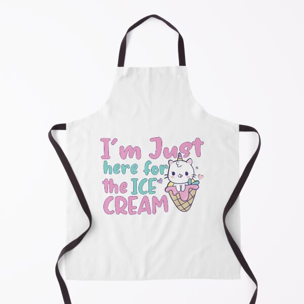 Item preview, Im Just Here For The Ice Cream, Cute Unicorn cat mermaid, Ice Cream Lover, Unicorn, Ice Cream designed and sold by graphic-genie.