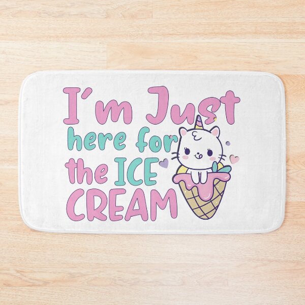 Item preview, Im Just Here For The Ice Cream, Cute Unicorn cat mermaid, Ice Cream Lover, Unicorn, Ice Cream designed and sold by graphic-genie.