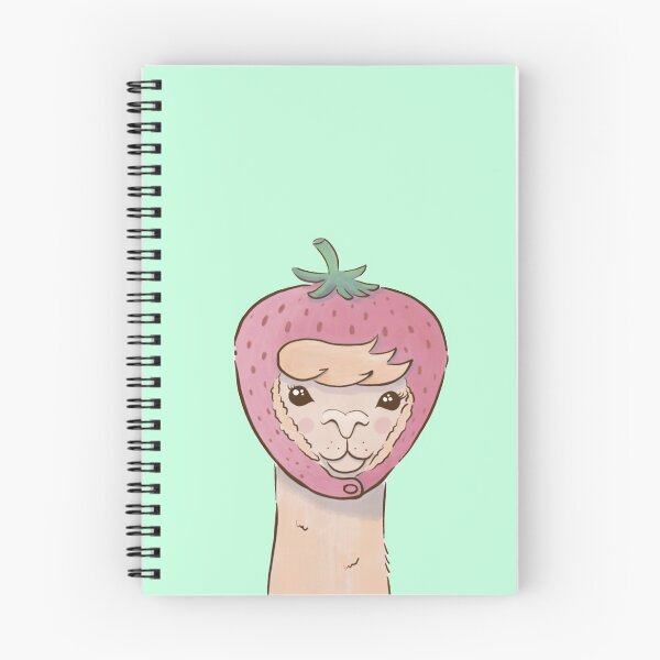 Item preview, Alpaca in a strawberry hat designed and sold by 3Alpacas.