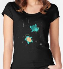 Space Turtles Women's Fitted Scoop T-Shirt