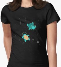 Space Turtles Women's Fitted T-Shirt