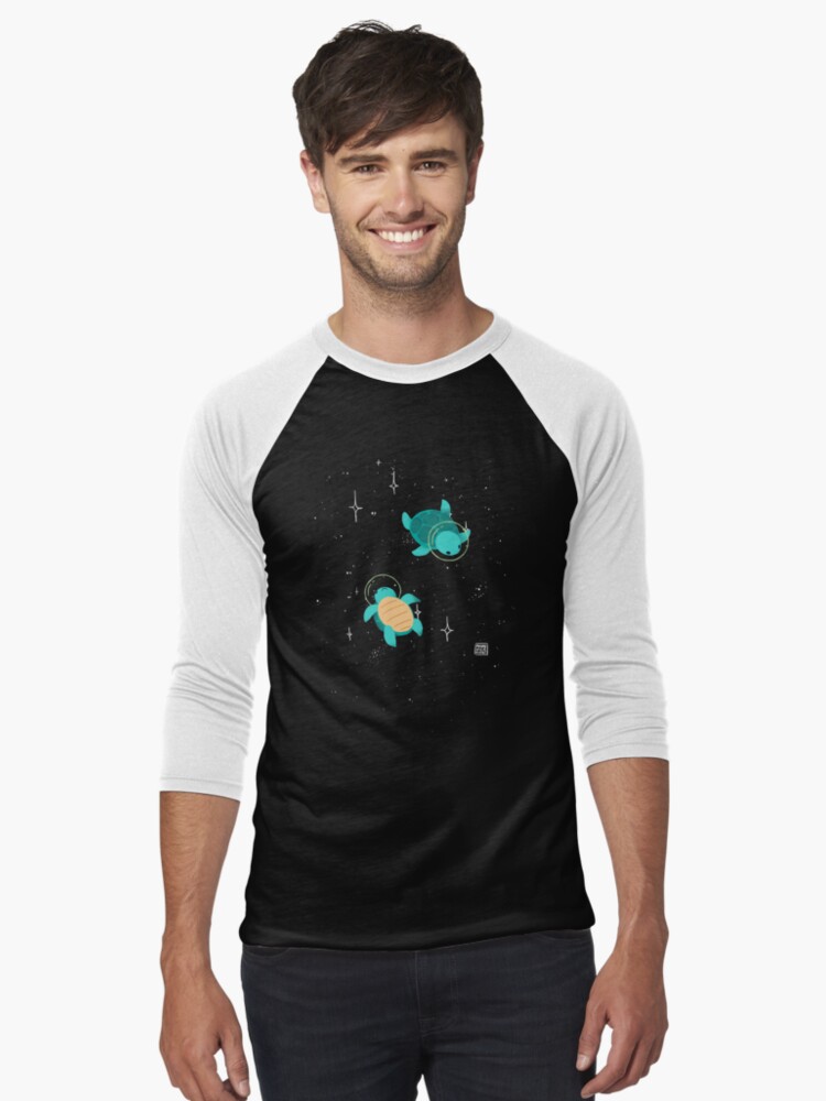 Thumbnail 1 of 3, Baseball ¾ Sleeve T-Shirt, Space Turtles designed and sold by Vierkant.