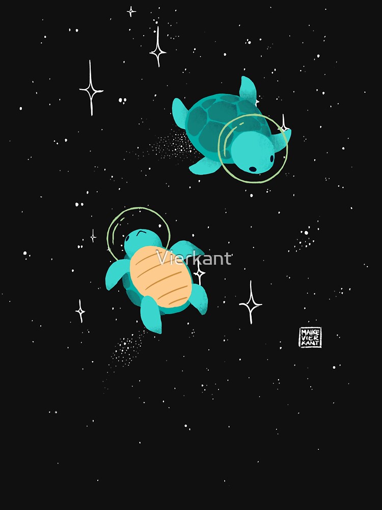 Thumbnail 3 of 3, Baseball ¾ Sleeve T-Shirt, Space Turtles designed and sold by Vierkant.