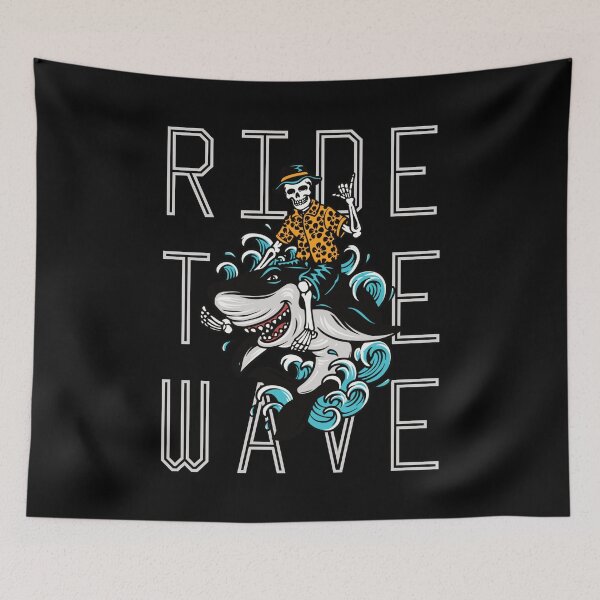 Item preview, Skeleton Shark Waves Riding - Surfing designed and sold by StarsForgers.