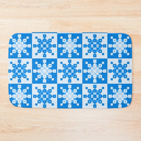 Item preview, Dark Blue Pixel Snowflakes designed and sold by rin3d .