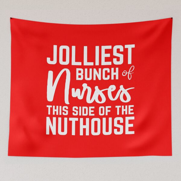 Item preview, Jolliest Bunch of Nurses this side of the Nut House, Nurse Christmas, Nurse Christmas Shirt, merry Christmas, matching nurse Christmas designed and sold by Unicorny-Design.
