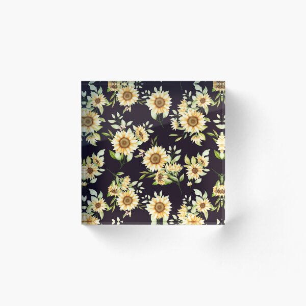 Item preview, Cute Vintage flowerpattern, Beautiful watercolor sunflower seamless pattern designed and sold by AllboutTeesigns.