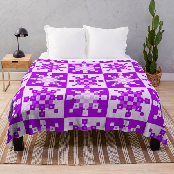 Item preview, Bright Purple Pixel Snowflakes designed and sold by rin3d .