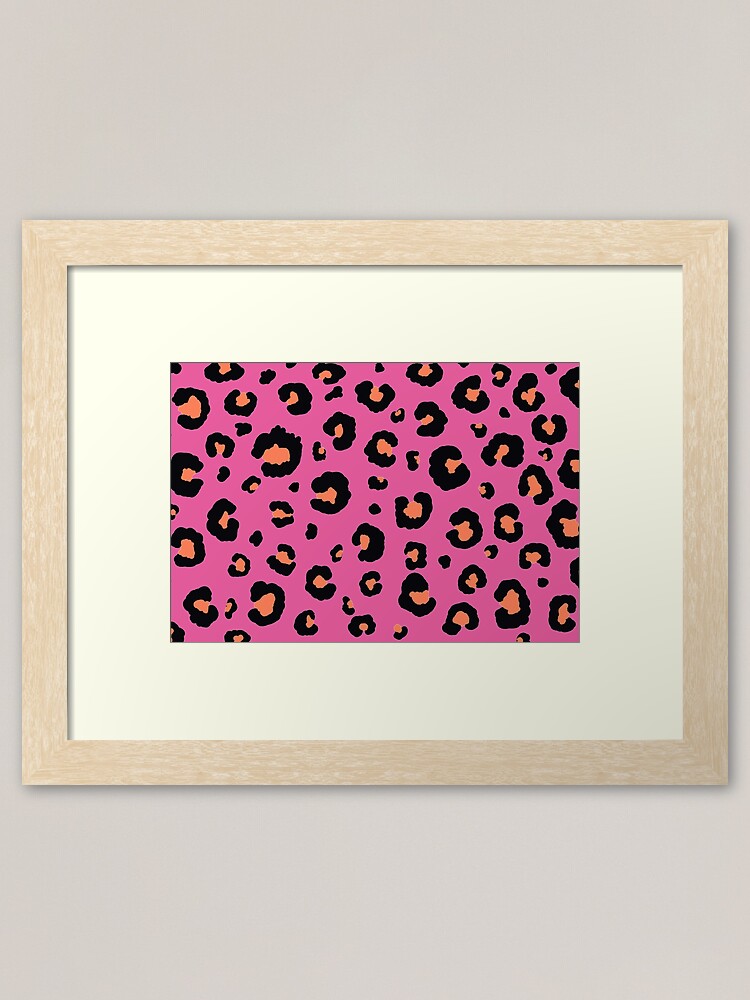 Alternate view of Cheetah Print on Bright Pink Framed Art Print