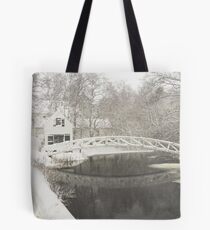 Snow Storm In Somesville Maine Photograph Tote Bag