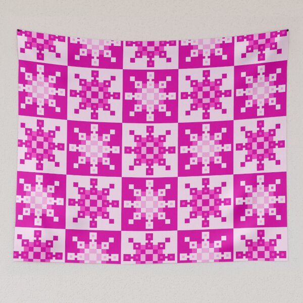 Item preview, Pink Pixel Snowflakes designed and sold by rin3d .
