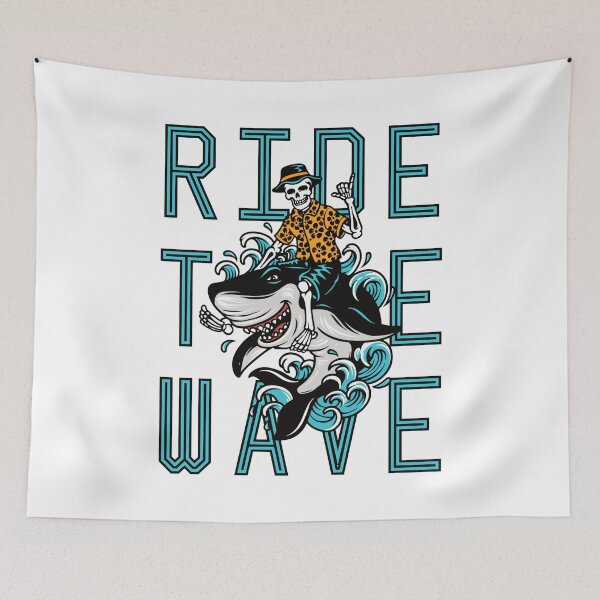 Item preview, Skeleton Shark Waves Riding - Surfing designed and sold by StarsForgers.
