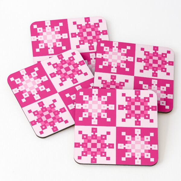 Item preview, Light Red Pixel Snowflakes designed and sold by rin3d .