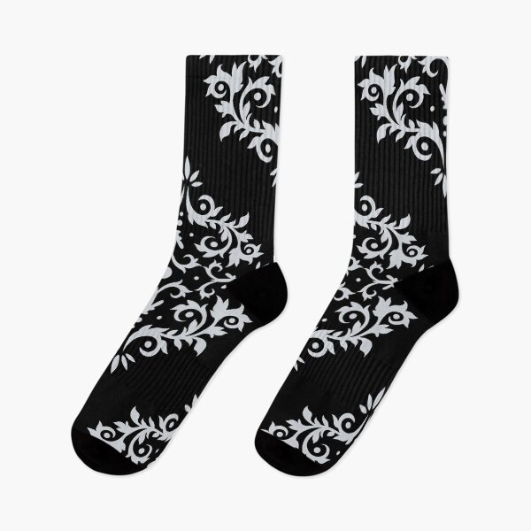 Item preview, Light Gray and Black Simple Damask Scroll Pattern Pairs Dulux 2022 Popular Colour Moon Cloud - Color Trends designed and sold by ColorOfTheYears.