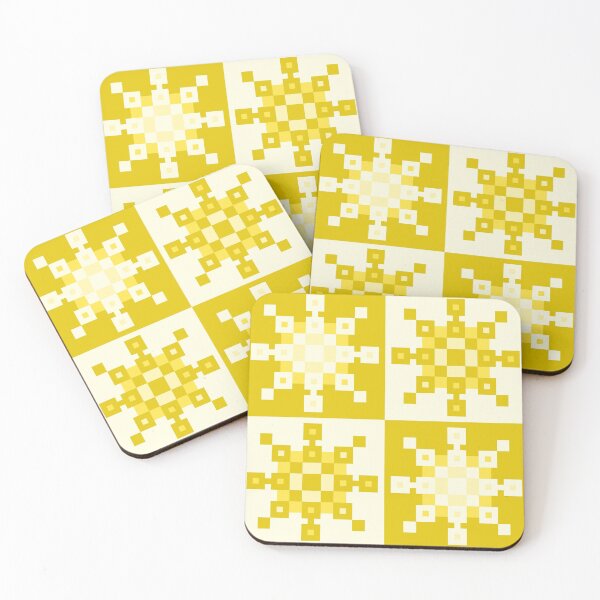 Item preview, Golden Pixel Snowflakes designed and sold by rin3d .