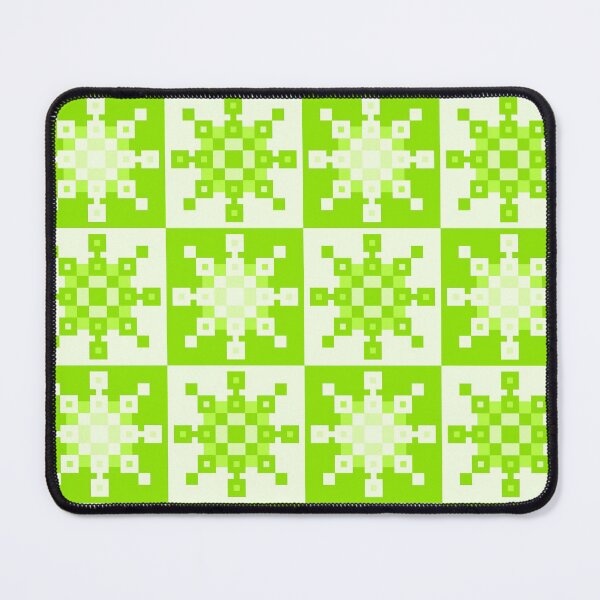 Item preview, Spring Green Pixel Snowflakes designed and sold by rin3d .