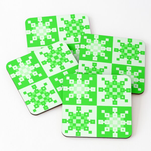 Item preview, Green Pixel Snowflakes designed and sold by rin3d .
