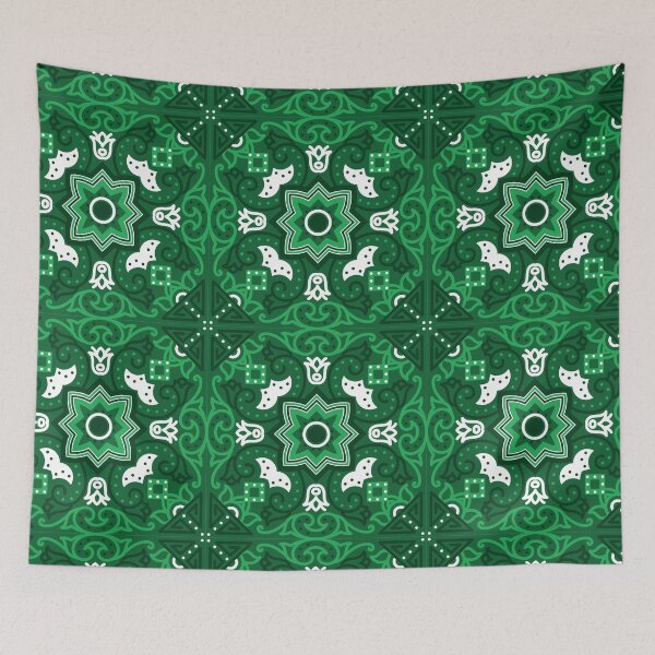 Item preview, Hispanic Geometric pattern green shades  designed and sold by urban-color.