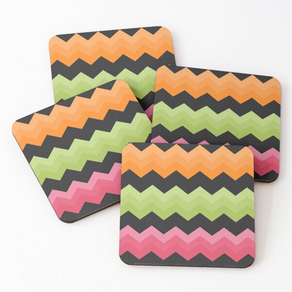 Item preview, Orange, Green, Pink and Black Chevron designed and sold by jantulov.