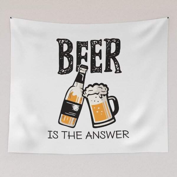 Item preview, Beer is The Answer - Funny designed and sold by StarsForgers.