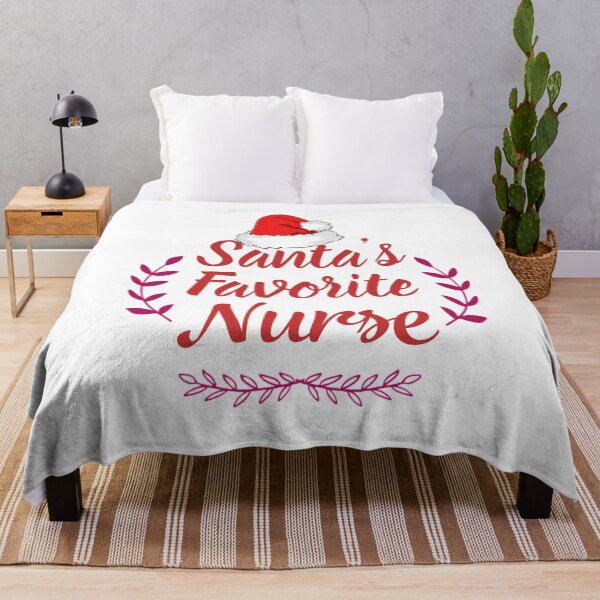 Item preview, Santa's Favorite Nurse Red Text Premium designed and sold by Design-Maniya.