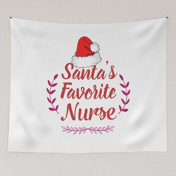 Item preview, Santa's Favorite Nurse Red Text Premium designed and sold by Design-Maniya.
