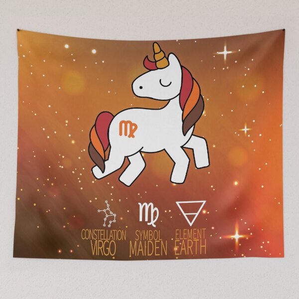 Item preview, Virgo Unicorn Zodiac designed and sold by dollmadeinjapan.